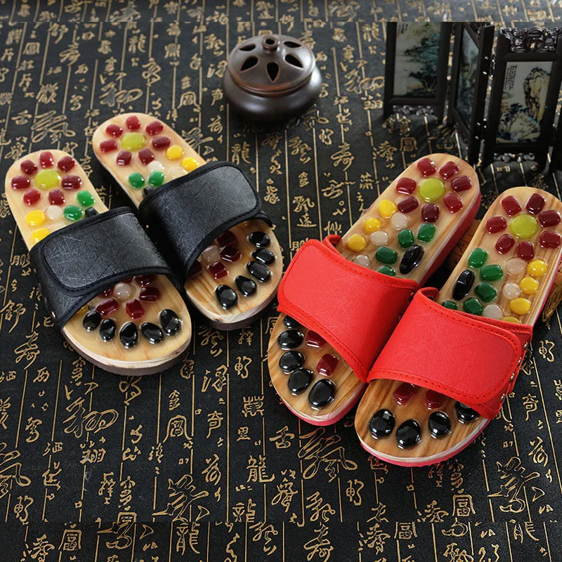 Premium Reflexology Foot Massager Sandals - Adjustable Acupressure Slippers for Stress Relief and Comfort - Non-Slip EVA Design, Easy to Clean, Fits Men and Women