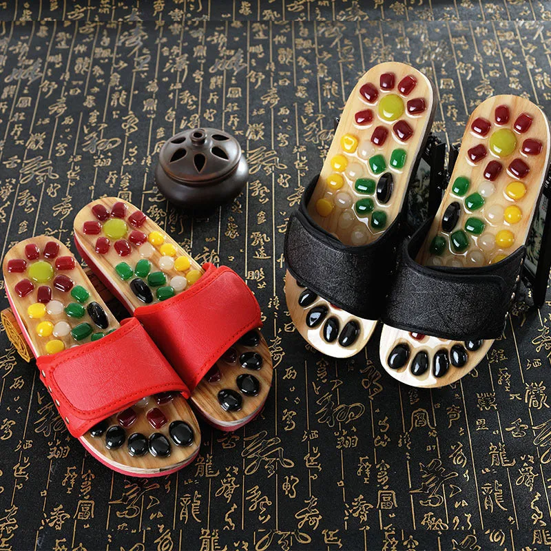 Premium Reflexology Foot Massager Sandals - Adjustable Acupressure Slippers for Stress Relief and Comfort - Non-Slip EVA Design, Easy to Clean, Fits Men and Women