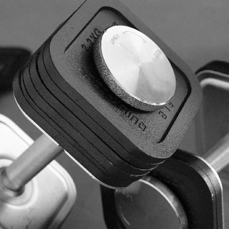 Quick-Lock Adjustable Dumbbell System - 75 lbs Dumbbells   Stand