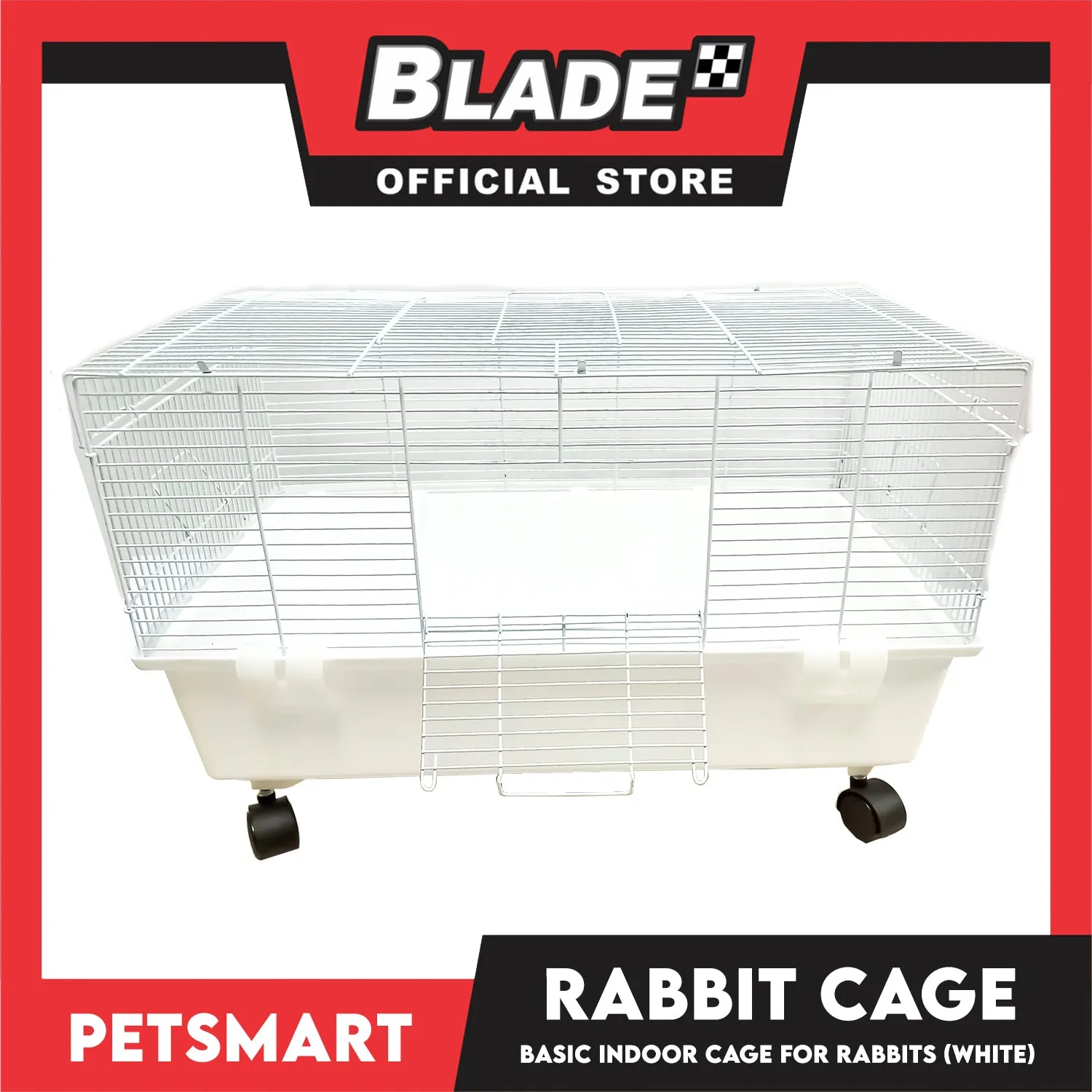 Rabbit Cage, Basic Indoor Cage For Pets (F16004) White Color, 60cm x 38cm x 40cm