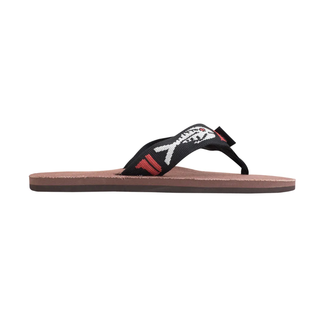 RAINBOW 301AHPFSM/BRSV HEMP TOP SOLE FISH STRAP MN'S (Medium) Brown Silver Nylon Strap Sandals