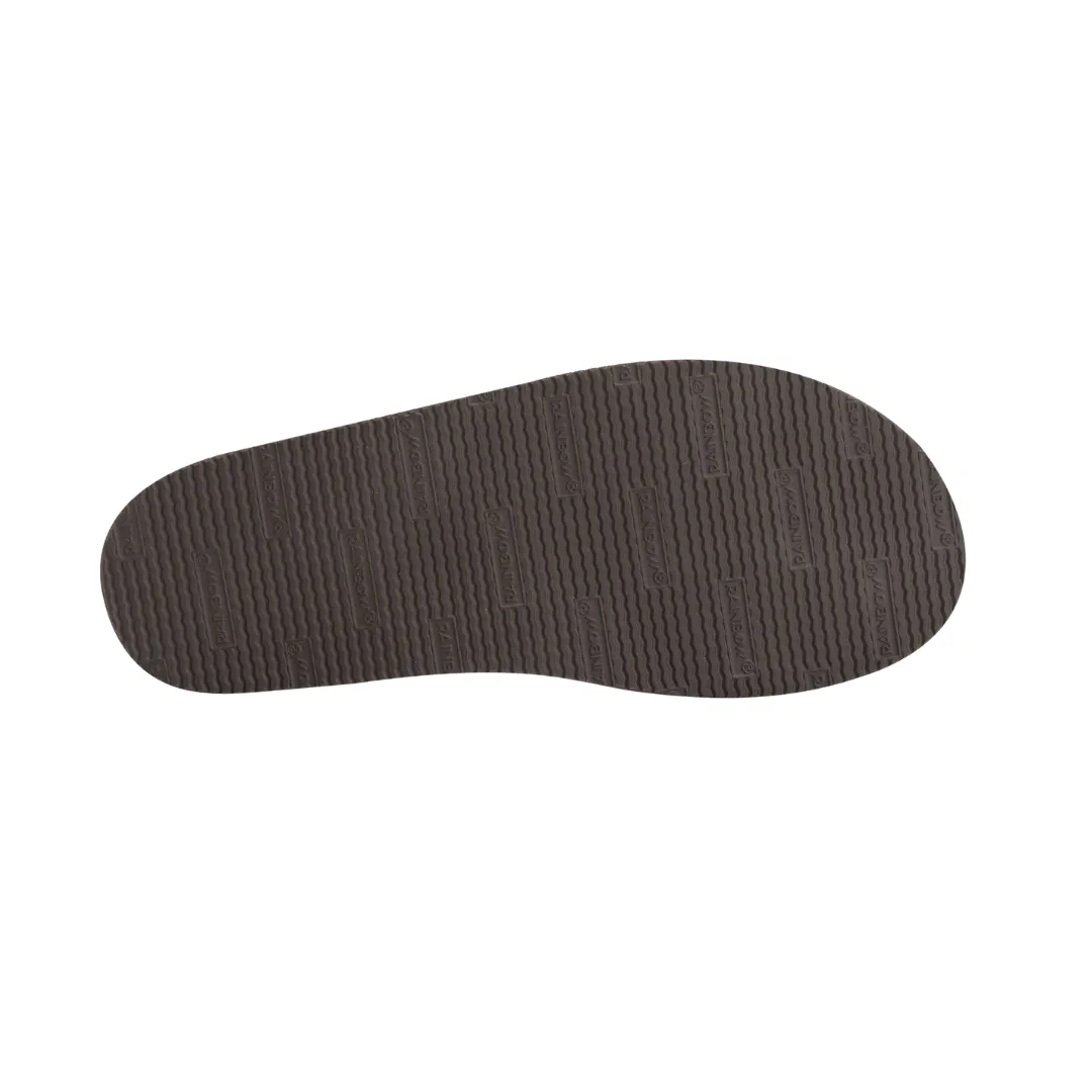 RAINBOW 301AHPFSM/BRSV HEMP TOP SOLE FISH STRAP MN'S (Medium) Brown Silver Nylon Strap Sandals