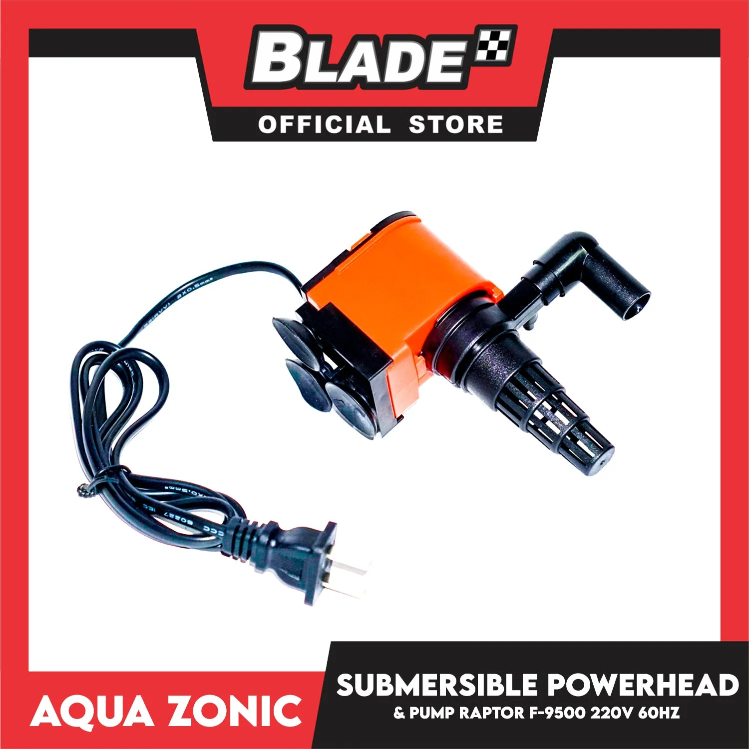 Raptor F-9500 Submersible Filter 10W, Max Flow 950, Max Height 1.20, 220V-240V 60Hz, Durable, Silent, Energy Saving And Strong Performance Fish Tank Filter