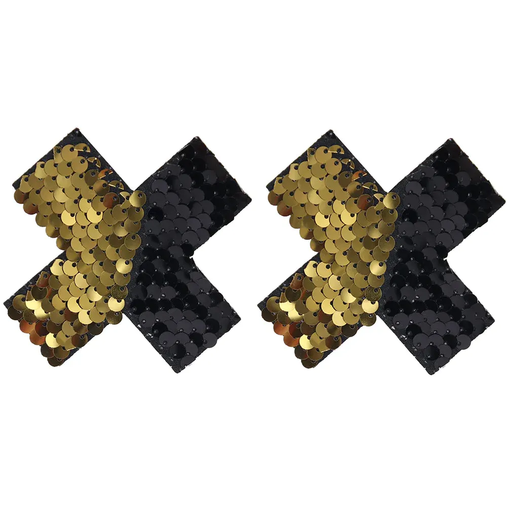 Reversible X Sequin Nipple Pasties