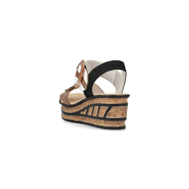 Rieker 68176-64 Women's Wedge Sandals