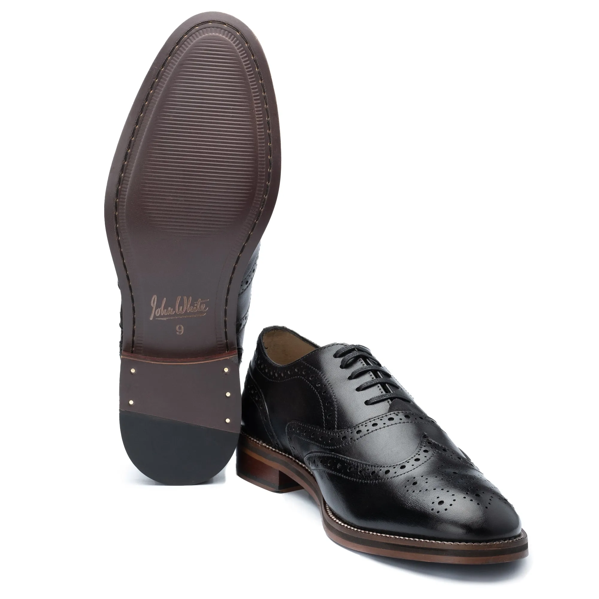 Rutland Black Brogue Shoes