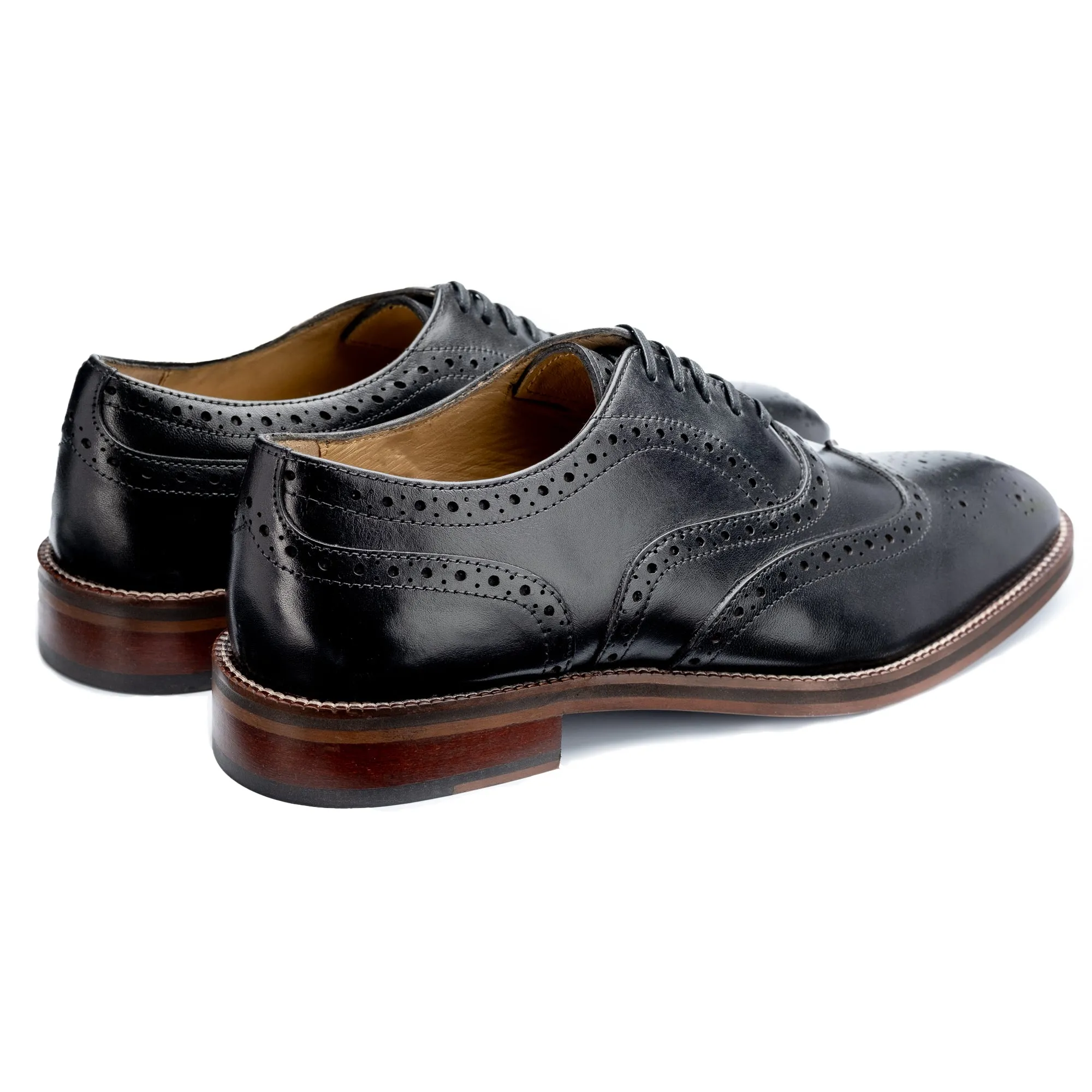 Rutland Black Brogue Shoes