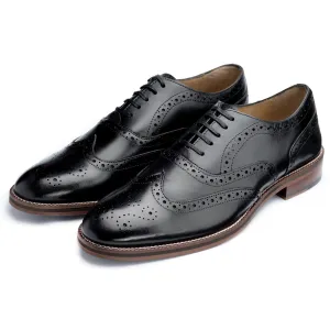 Rutland Black Brogue Shoes