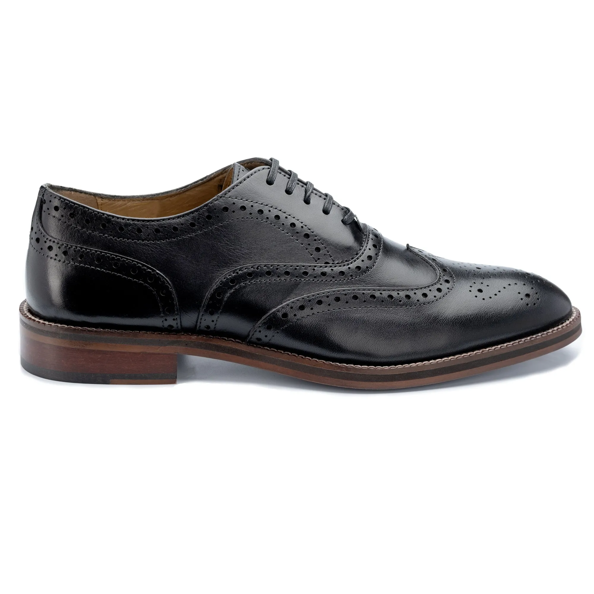 Rutland Black Brogue Shoes