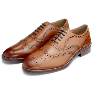Rutland Tan Brogue Shoes