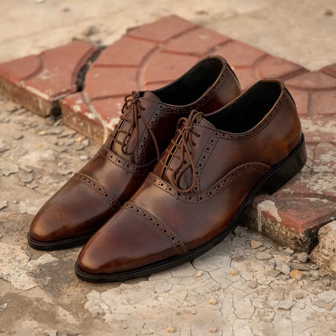 Semi Brogue Mustard Two Tone