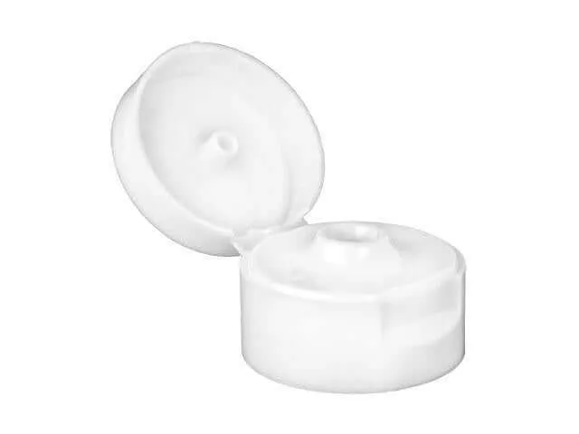 Semi-Opaque 2 oz. Squeezable Plastic Bottle and White Flip Top Cap, Set of 12