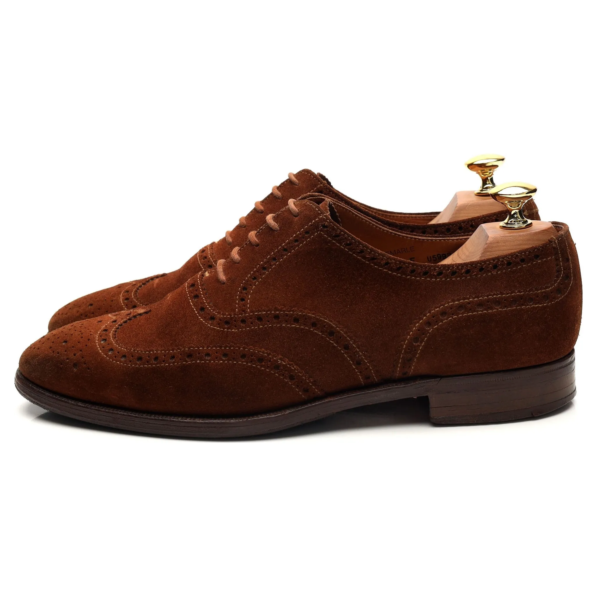 Shipton & Heneage 'Albemarle' Snuff Brown Suede Oxford Brogue UK 6.5 E