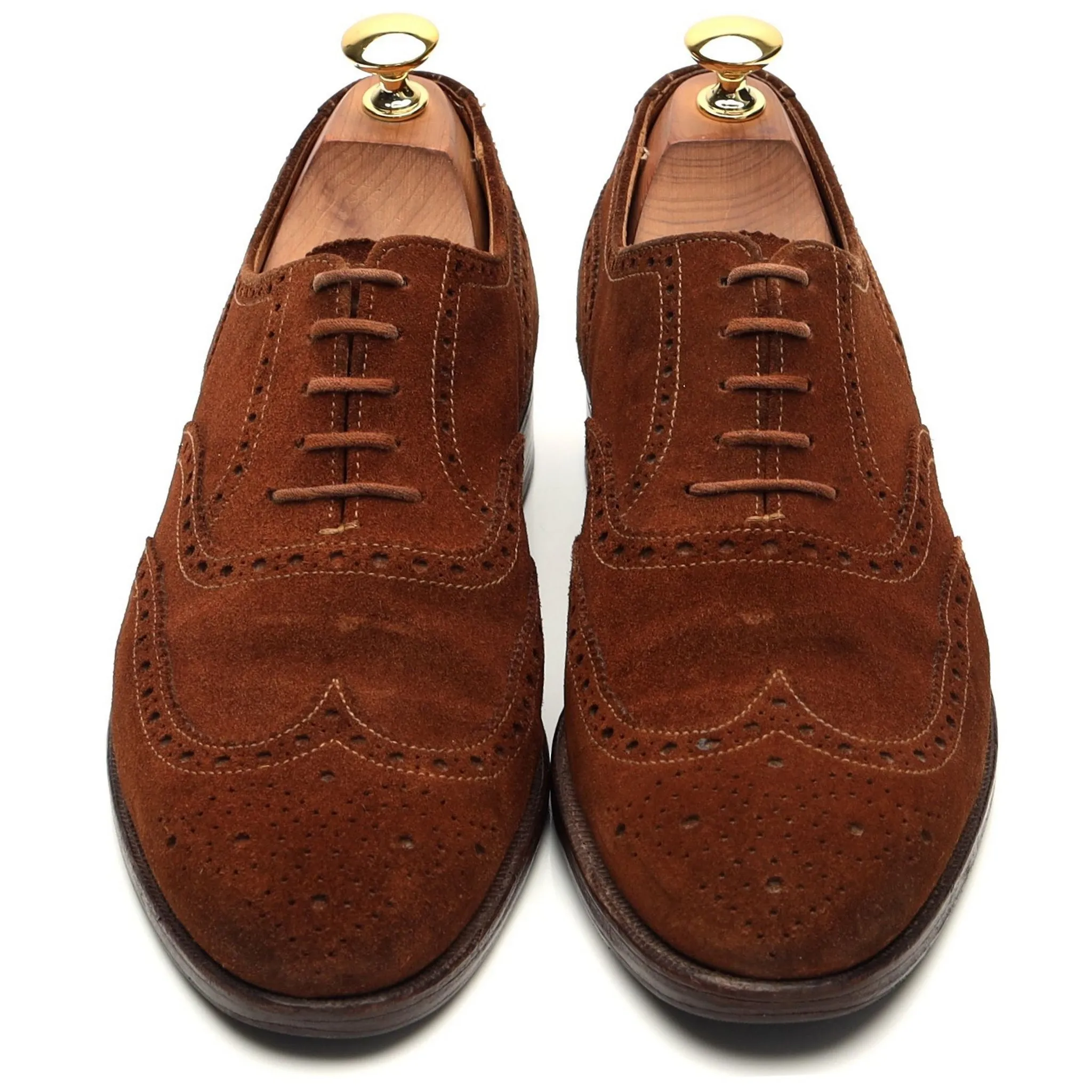 Shipton & Heneage 'Albemarle' Snuff Brown Suede Oxford Brogue UK 6.5 E