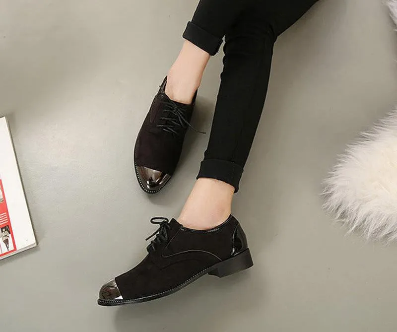 Spring Oxfords Women Brogue Shoes Womens Oxford flats Zapato De Hombre Para Traje Autumn PU Leather Glitter Shoes