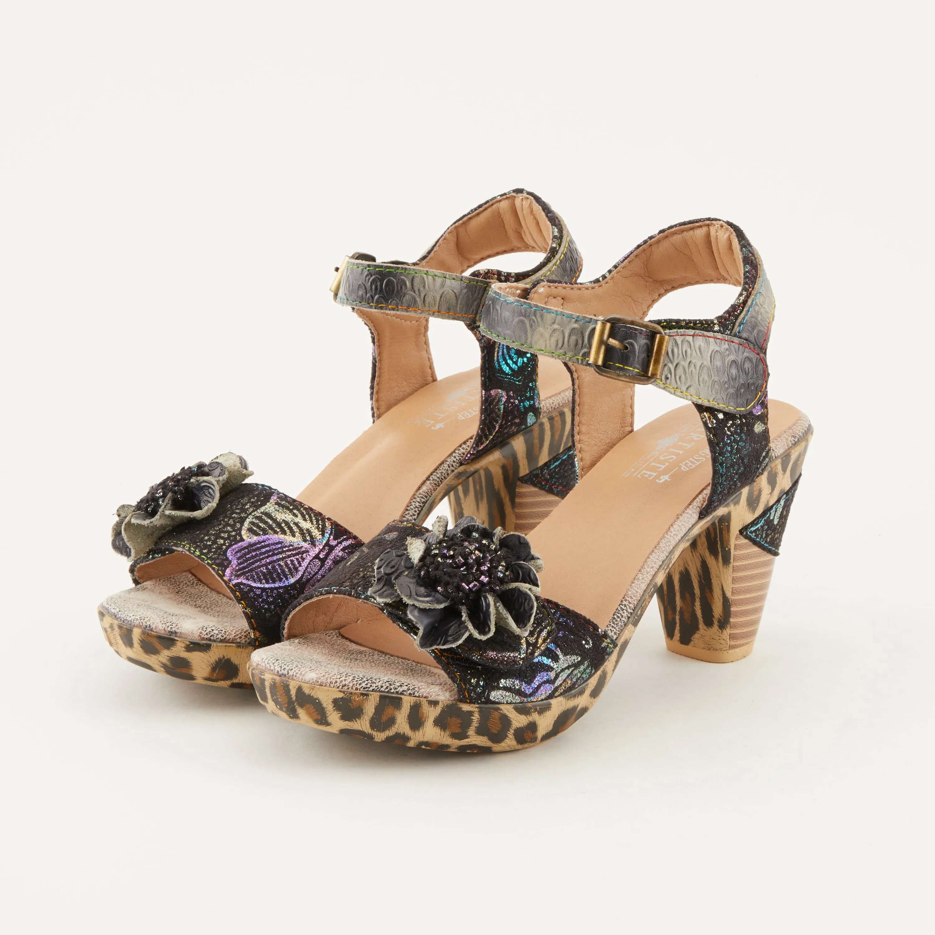 Spring Step Shoes L'Artiste Wildcat Sandals Women's Leather Combo 3.75" Heel