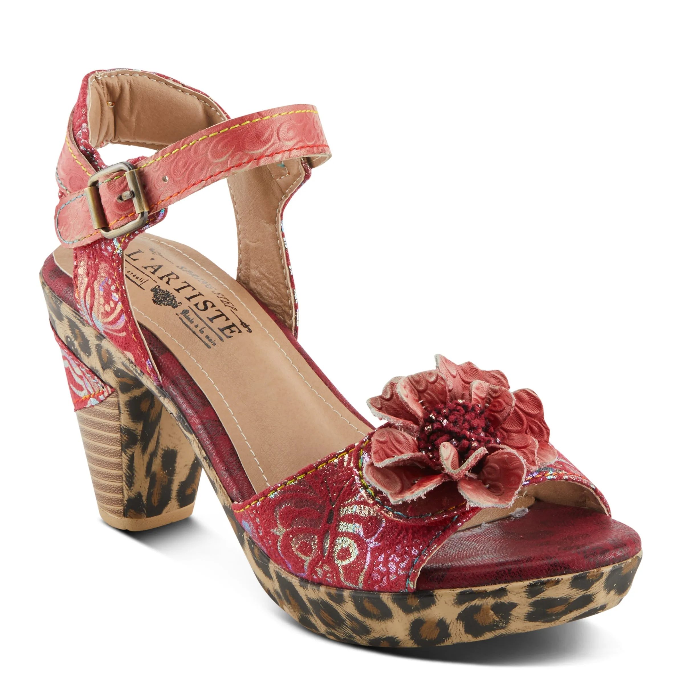 Spring Step Shoes L'Artiste Wildcat Sandals Women's Leather Combo 3.75" Heel