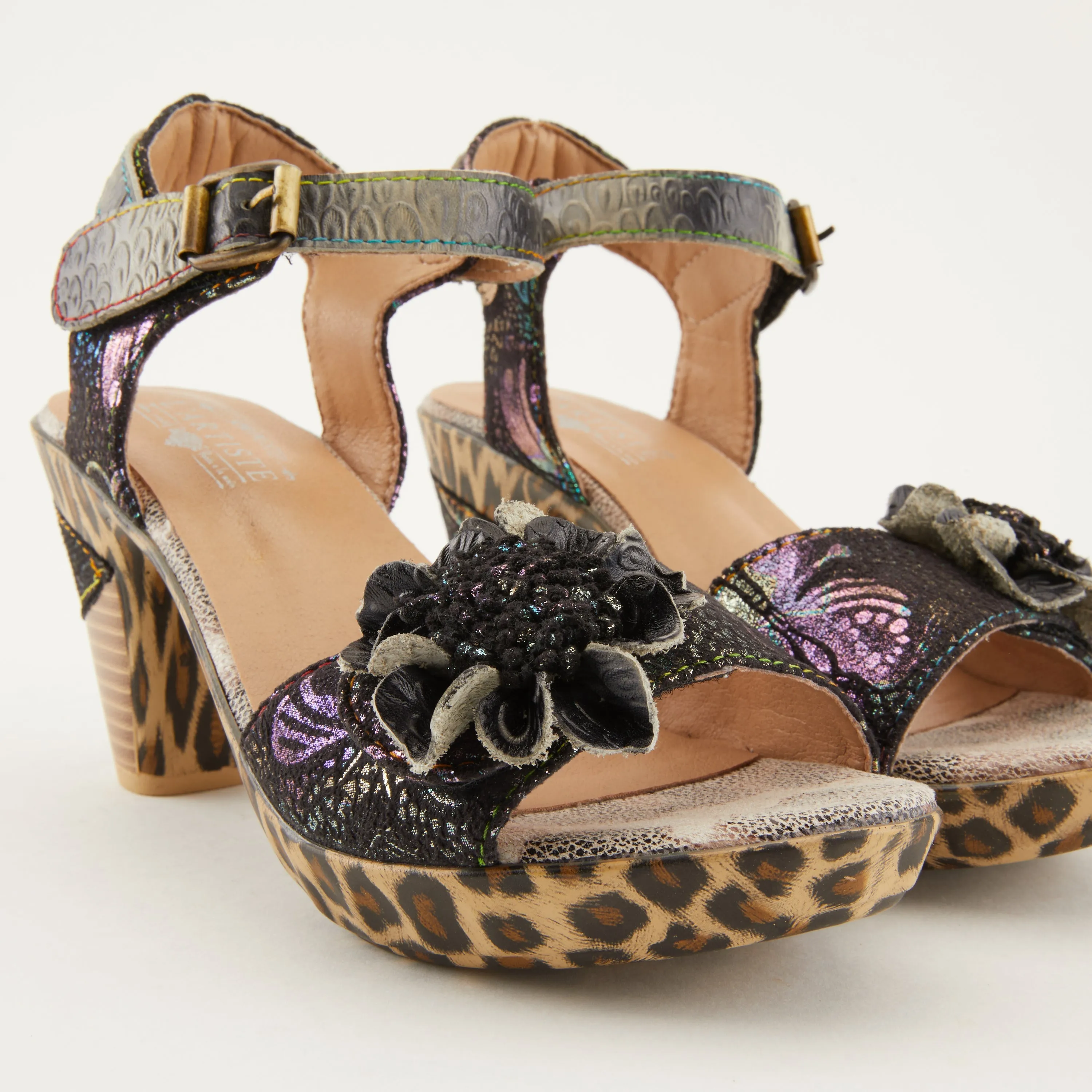 Spring Step Shoes L'Artiste Wildcat Sandals Women's Leather Combo 3.75" Heel