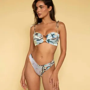 St. Barths Floral Tori Ties Bandeau Bikini Top