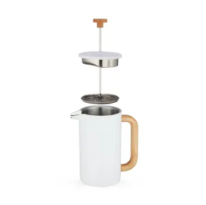 Stainless Steel & Wood Tea & Coffee Press Pot - 34oz