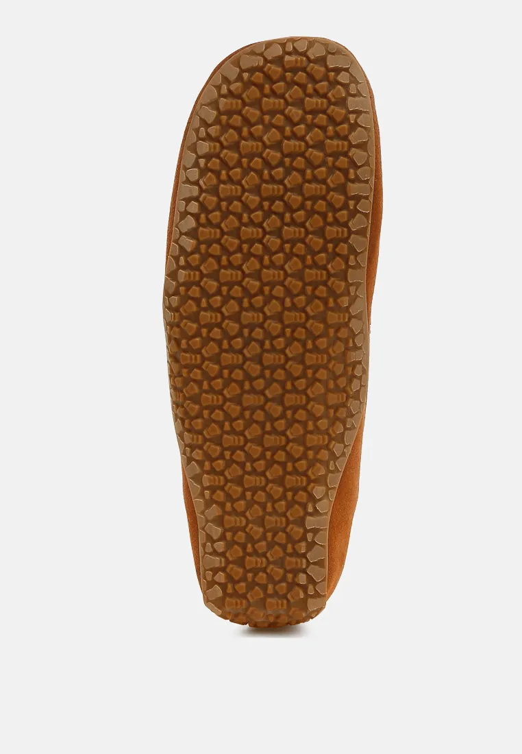 Suede Round Toe Tassel Loafers by RUW