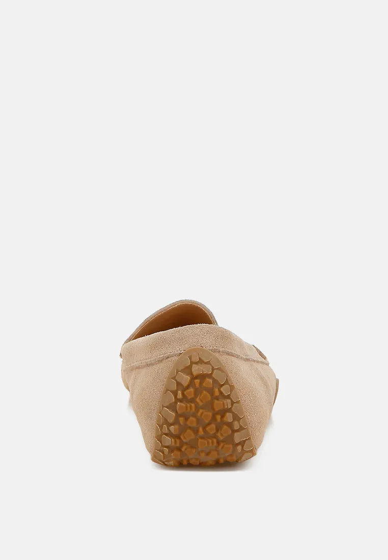 Suede Round Toe Tassel Loafers by RUW