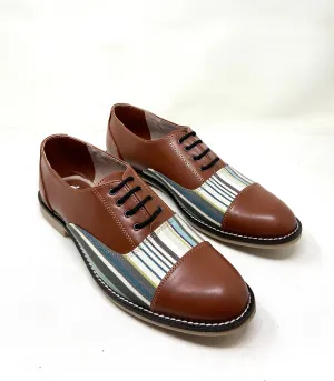 Tan Stripe Brogues