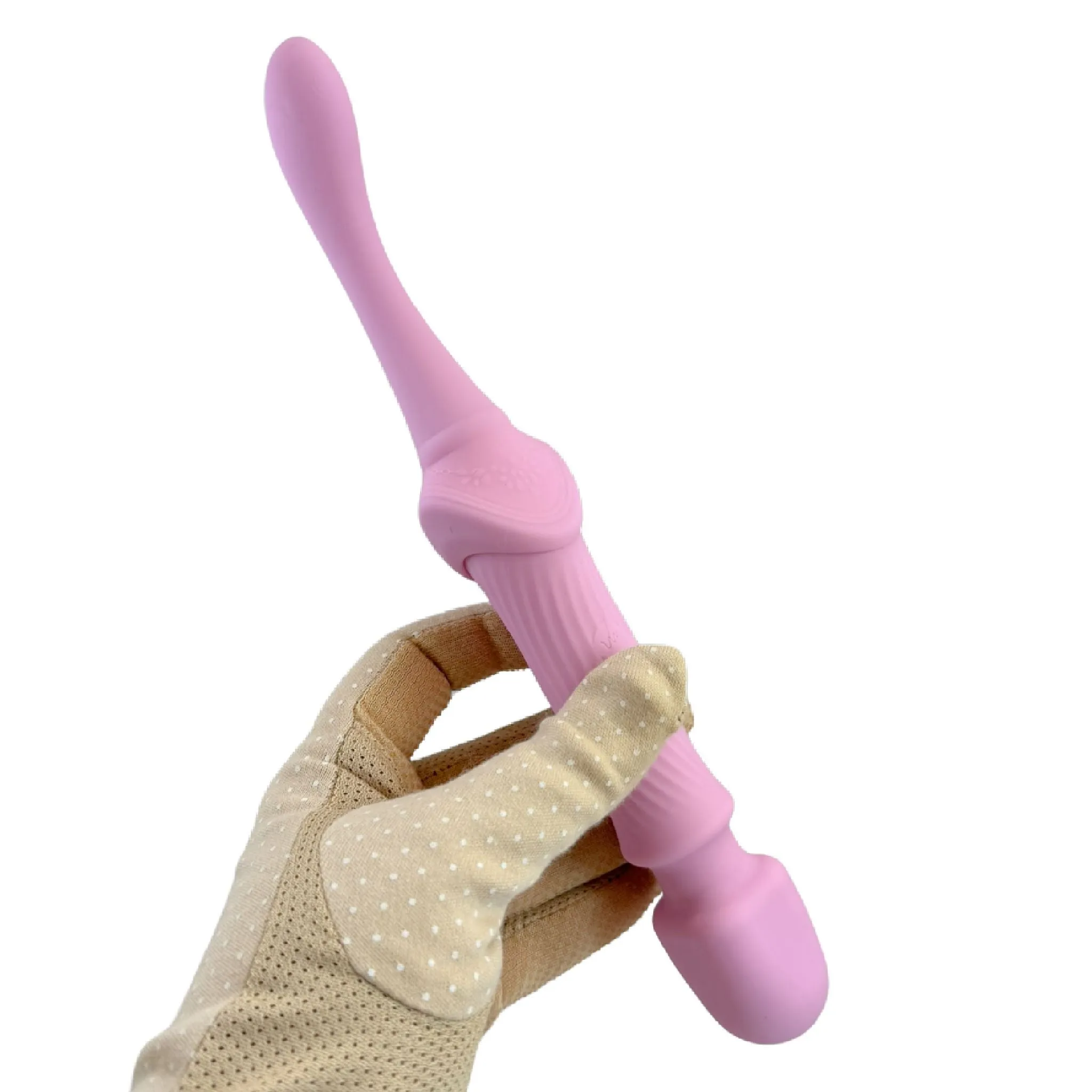 The Goddess Double Ended Wand   Pinpoint Vibe with 3 Attachments - Pink
