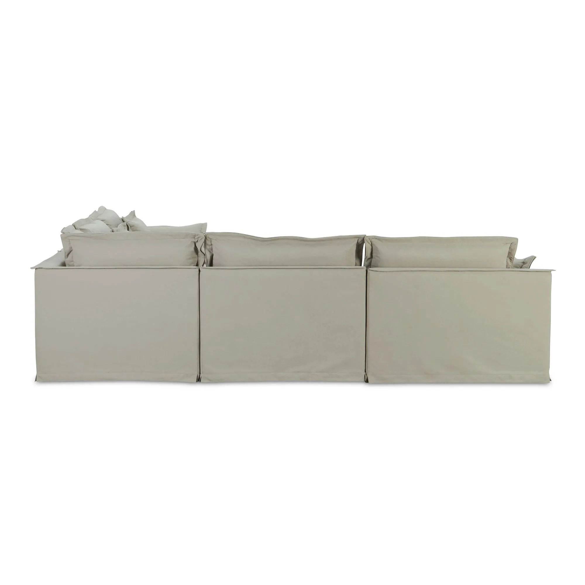 Timeless L-Shaped Modular Lounger in LiveSmart Fabric