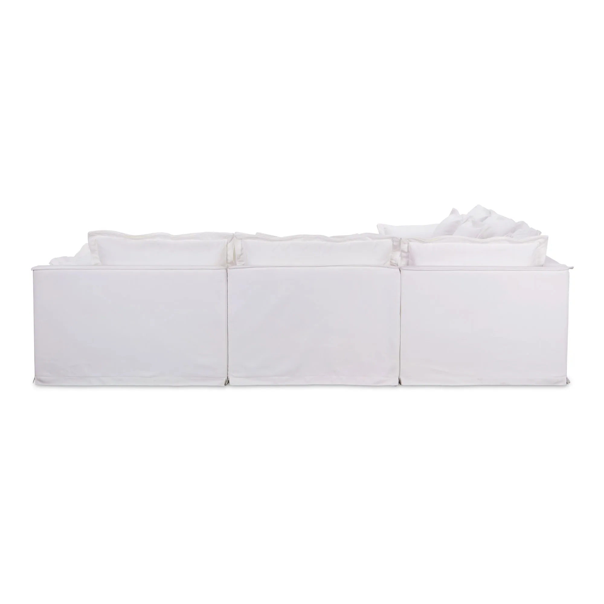Timeless L-Shaped Modular Lounger in LiveSmart Fabric