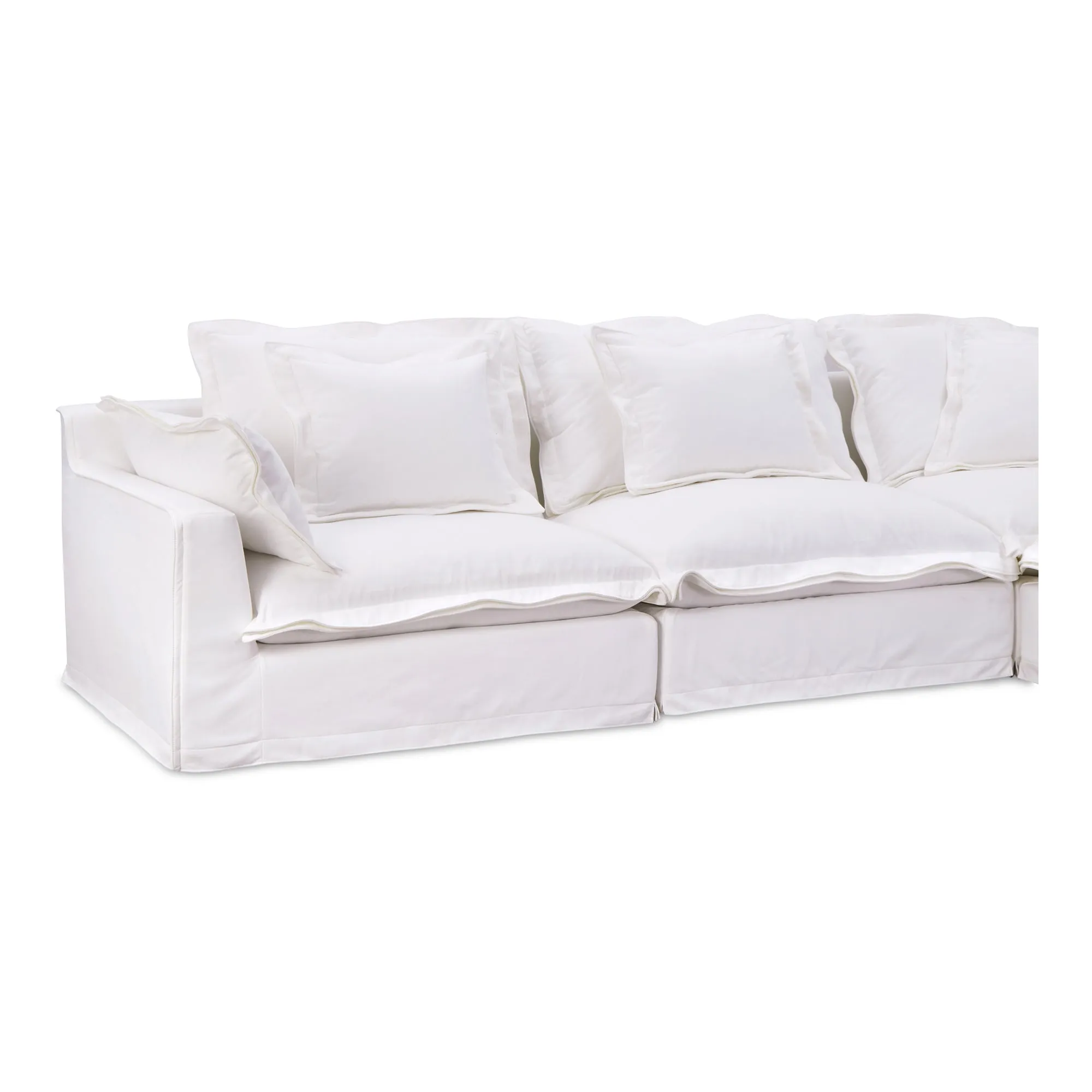 Timeless L-Shaped Modular Lounger in LiveSmart Fabric