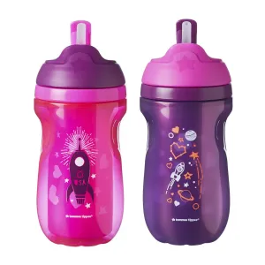 Tommee Tippee Insulated Straw Toddler Tumbler Cup, 12  months, 2pk