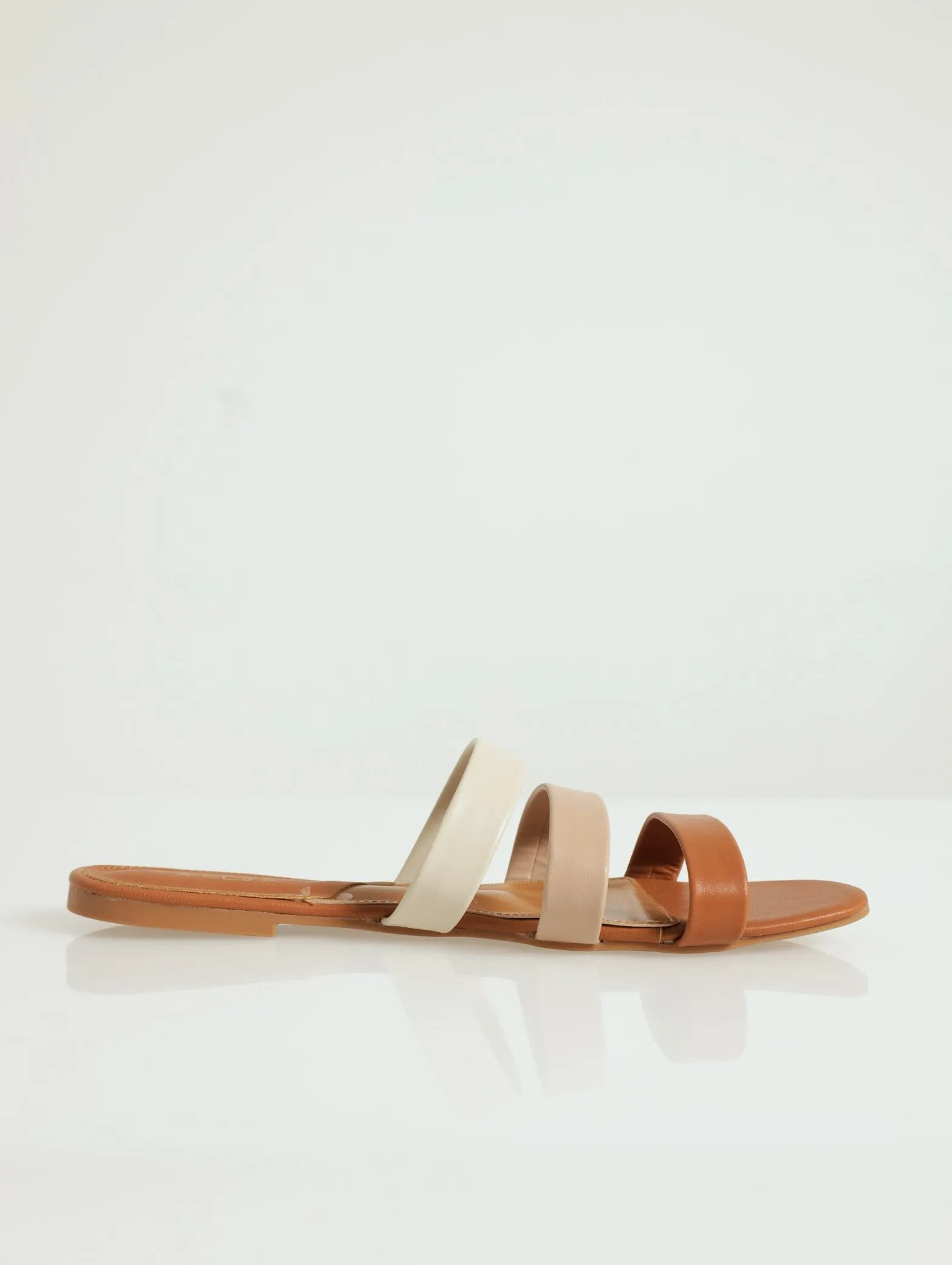 Tripple Strap Push-In Mule Sandal