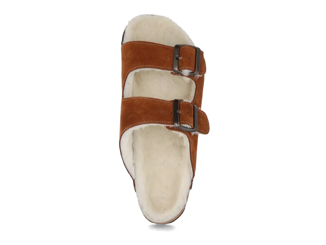 Tuffeln Arch Support Lambskin Sandals «Comfortfüße», cognac
