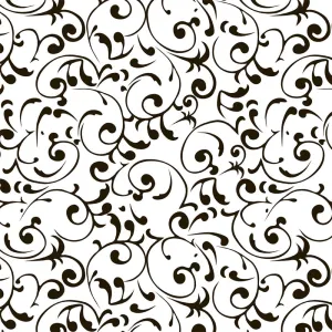 Virtu Black Scroll Contact Paper 20 FT