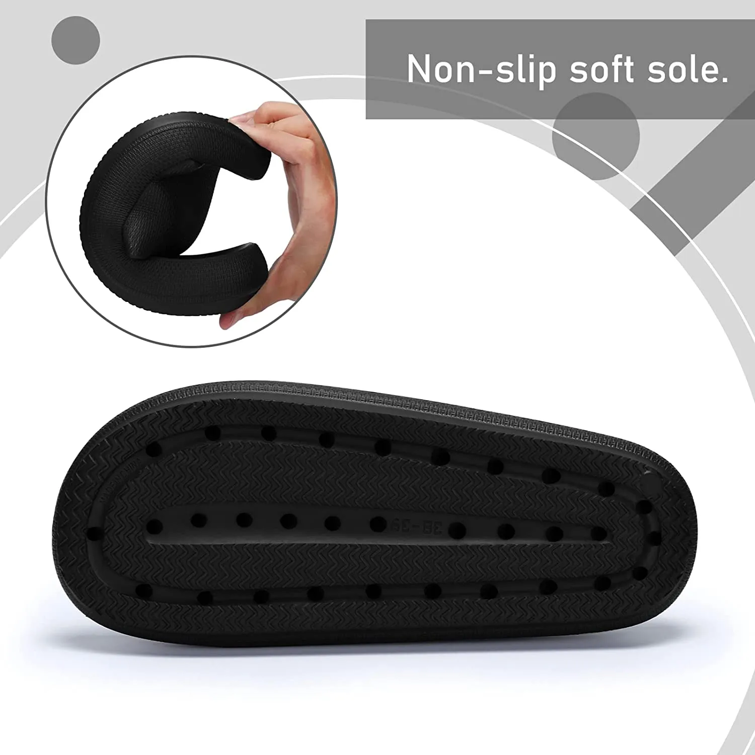 Welltree Cloud Slides for Women Men Pillow Slippers Non-Slip Bathroom Shower Sandals Soft Thick Sole Indoor and Outdoor Slides