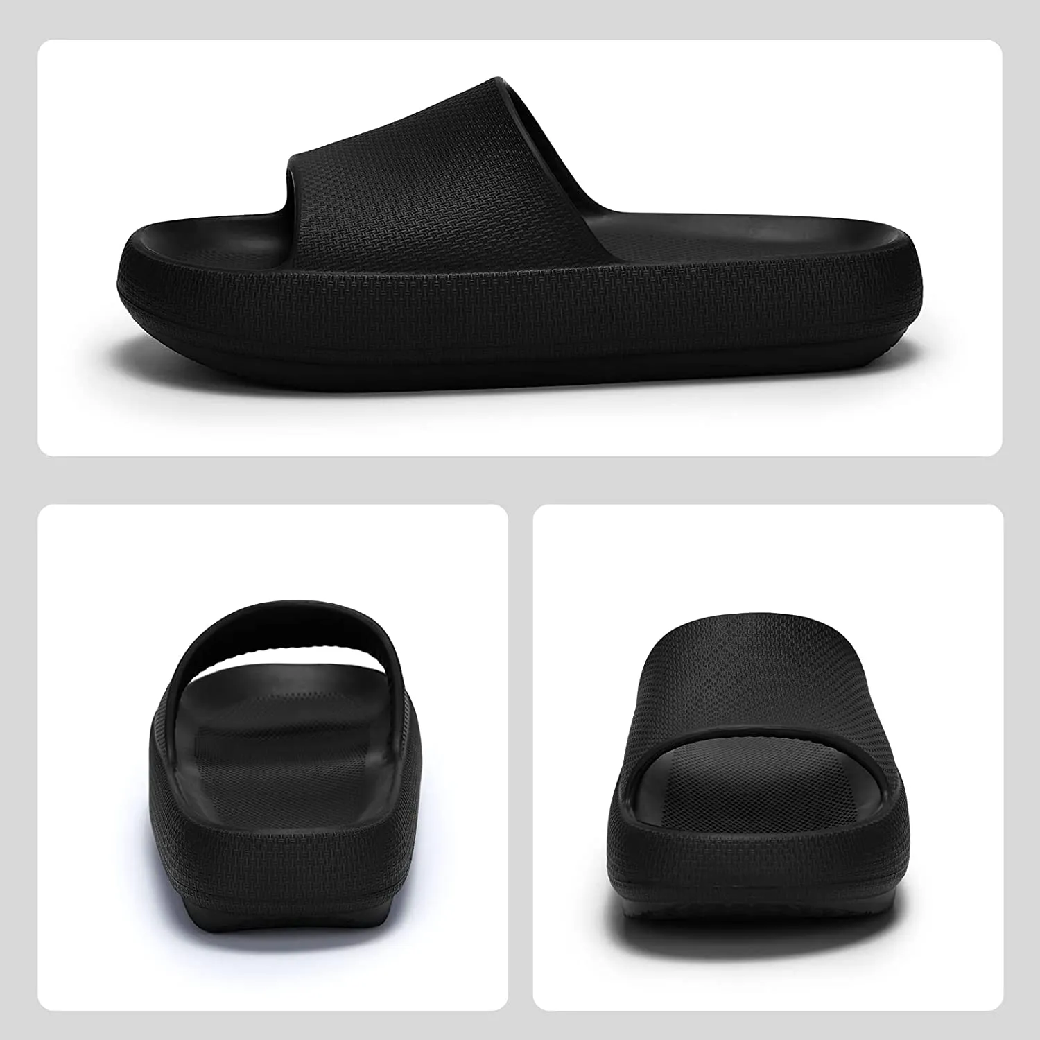 Welltree Cloud Slides for Women Men Pillow Slippers Non-Slip Bathroom Shower Sandals Soft Thick Sole Indoor and Outdoor Slides