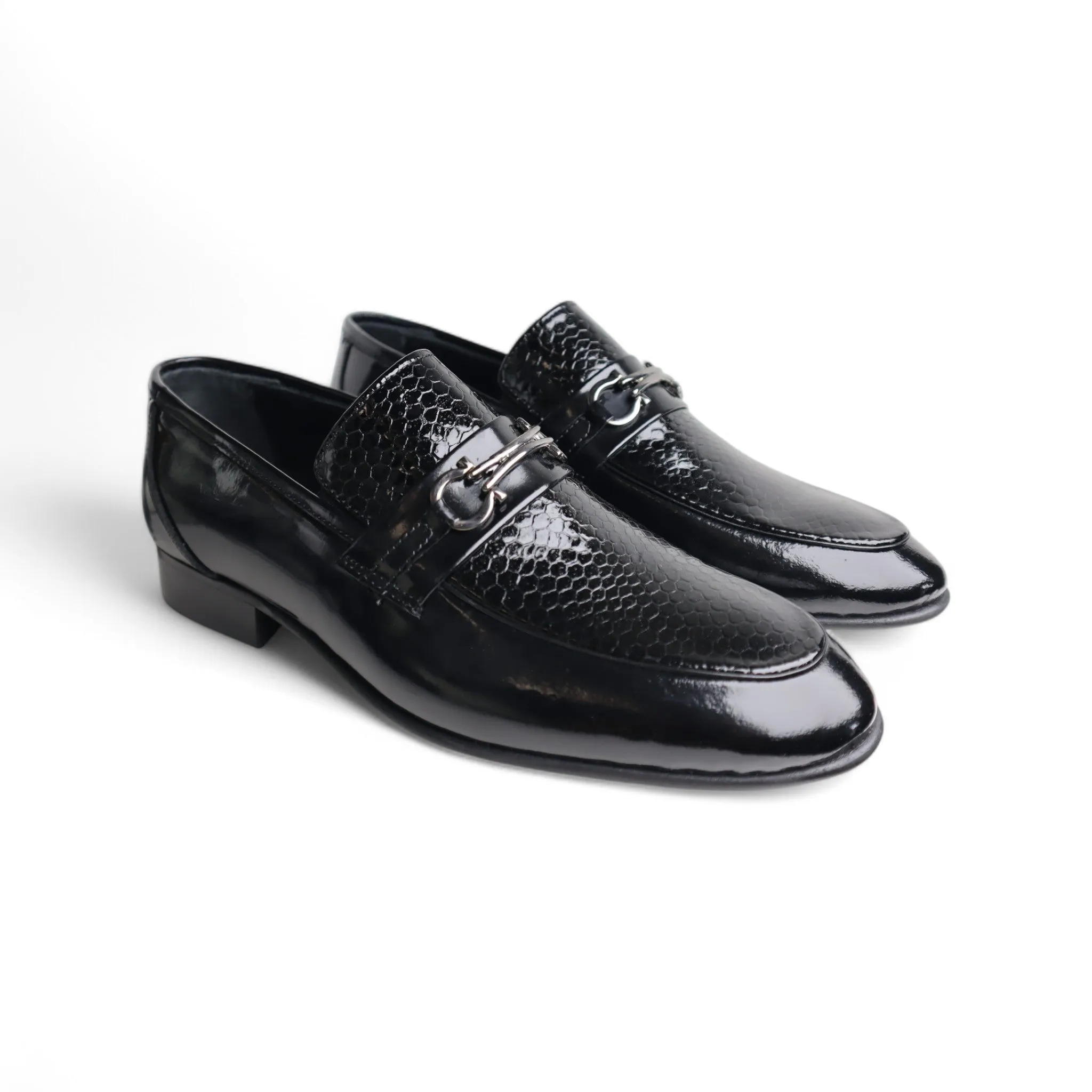 Wenitto Mens Patent Leather Loafers