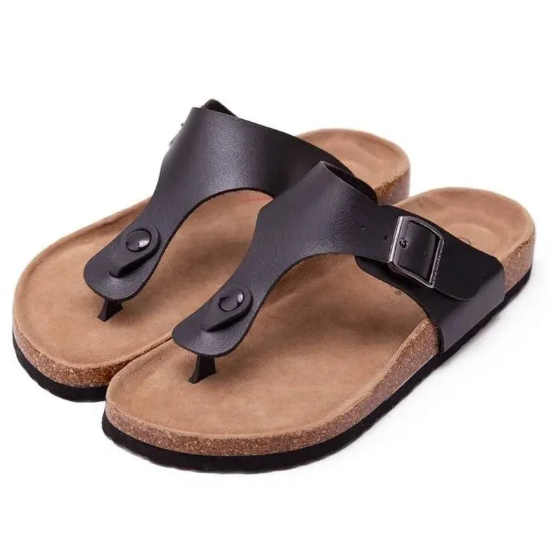 Women Cork Slippers Outdoor Flip Flops Summer Sandals Slippers  Beach Sandals for Women Shoes for Women