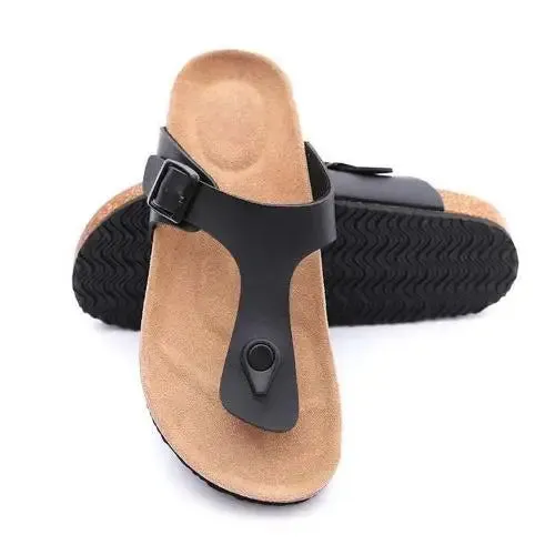 Women Cork Slippers Outdoor Flip Flops Summer Sandals Slippers  Beach Sandals for Women Shoes for Women