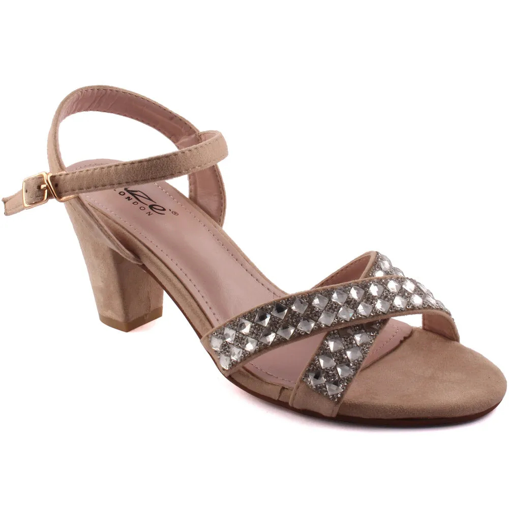 Women ‘Glori’ Open Toe Decorated Evening Sandals