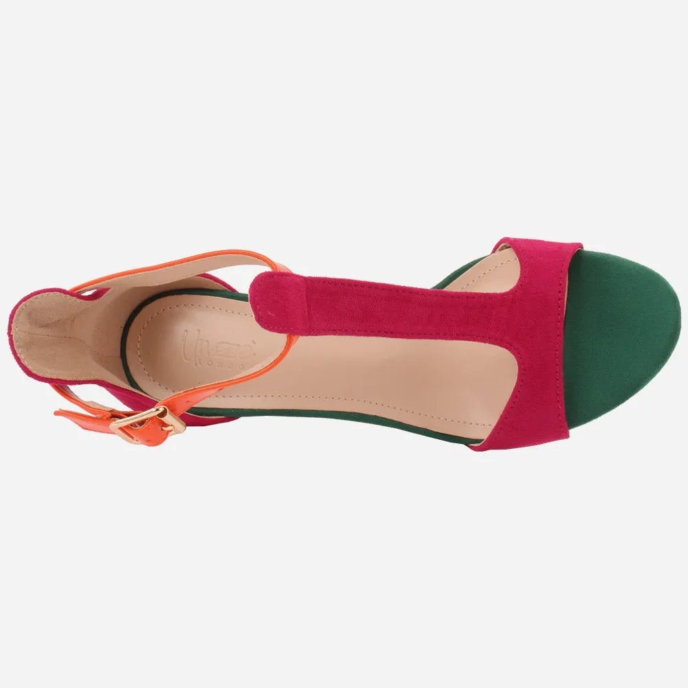 Women "MIA" T-Strap Open Toe Stiletto Heel Sandals