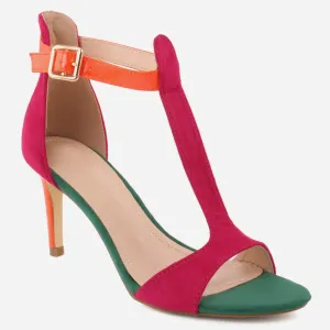 Women "MIA" T-Strap Open Toe Stiletto Heel Sandals