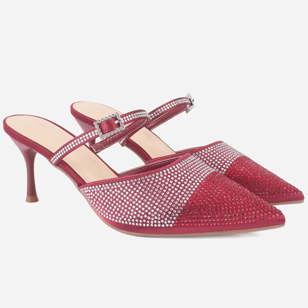 Women's "LIKORICE" Glittery Evening Sandals