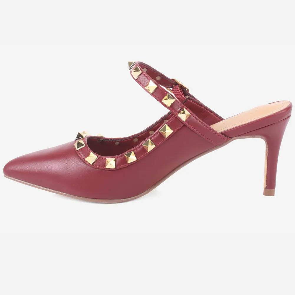 Women's "LIZA" Studs Accented Sandals