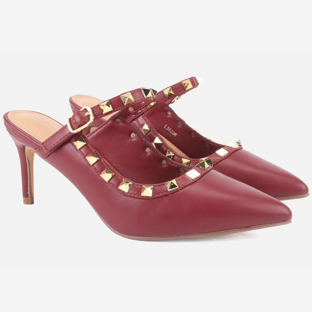 Women's "LIZA" Studs Accented Sandals
