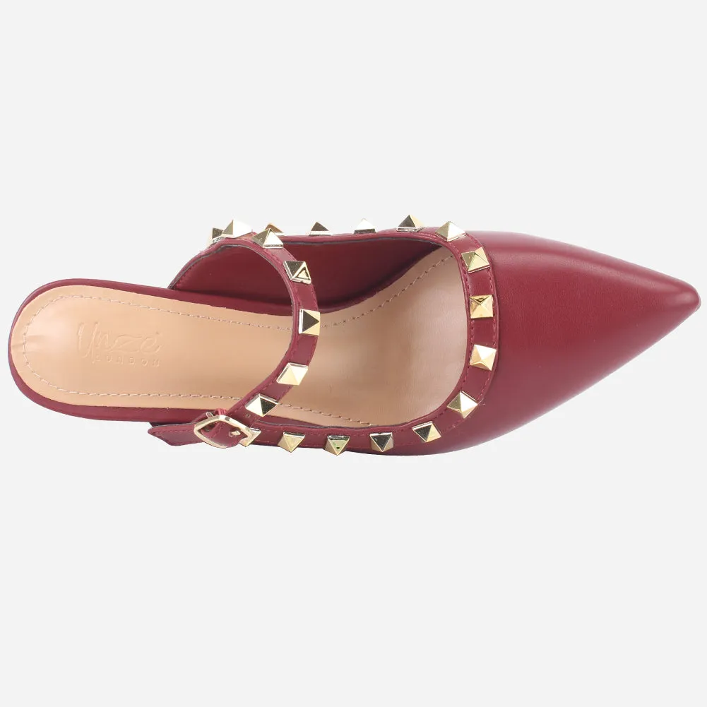 Women's "LIZA" Studs Accented Sandals