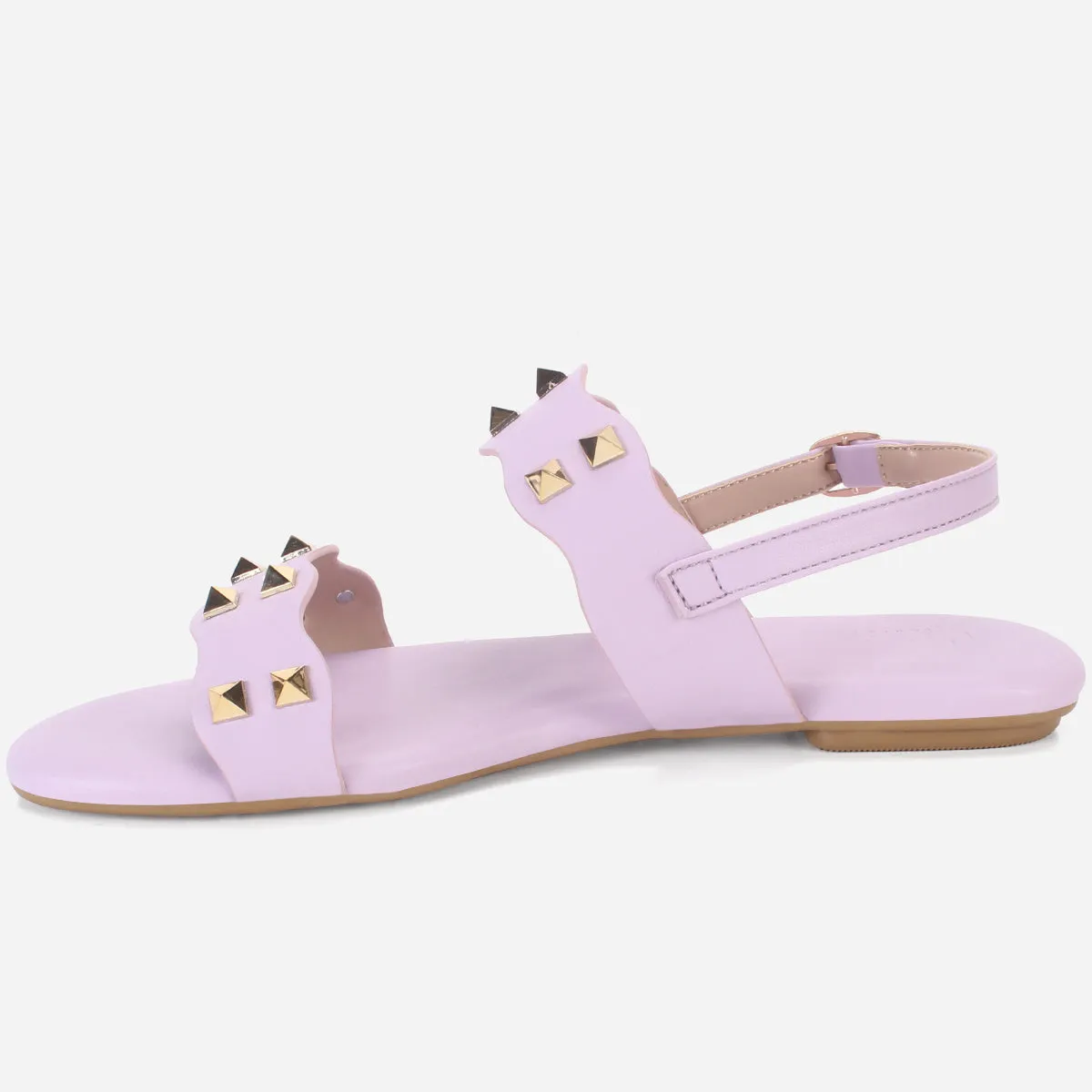 Womens "MAEY" Flat Stud Detailing Summer Sandals