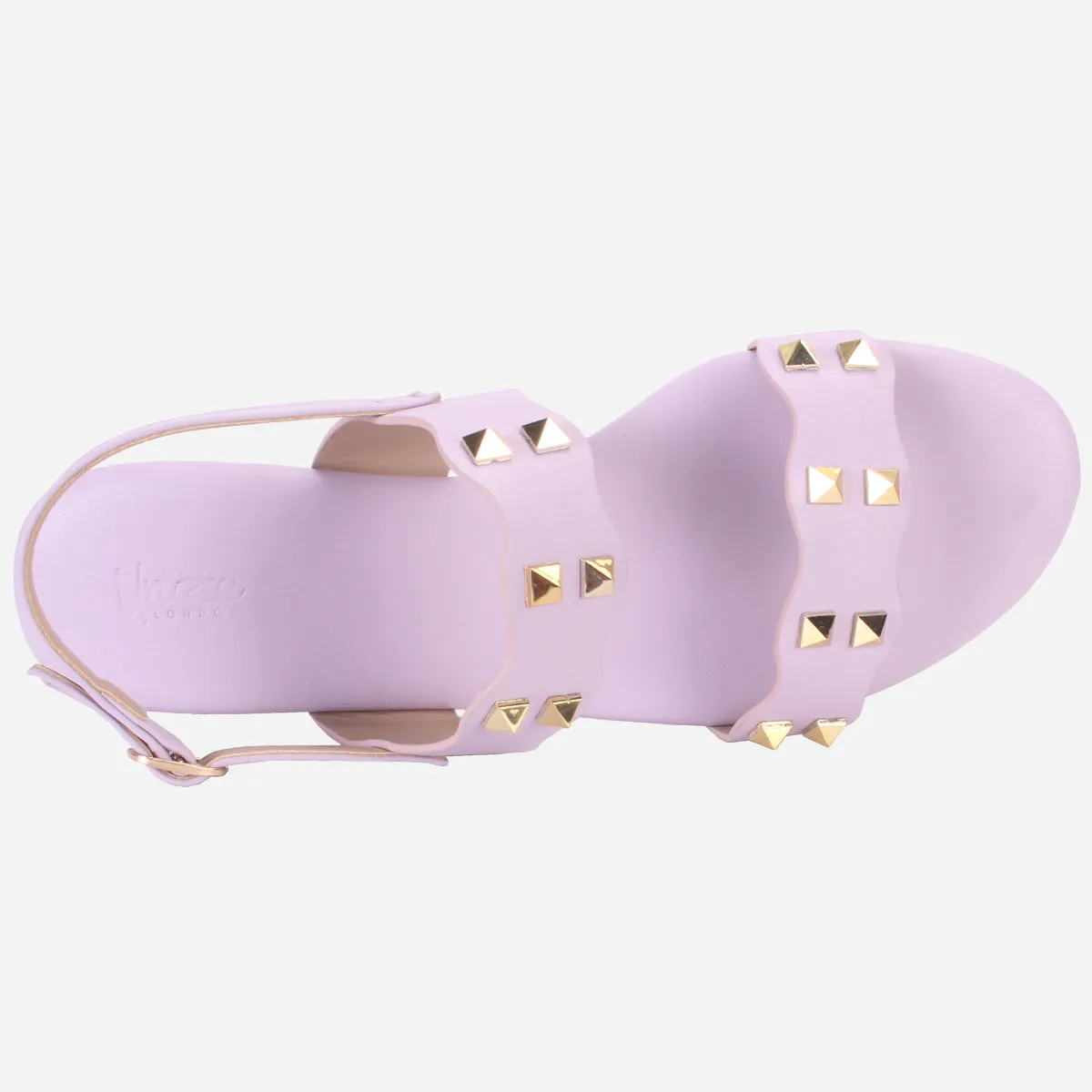 Womens "MAEY" Flat Stud Detailing Summer Sandals