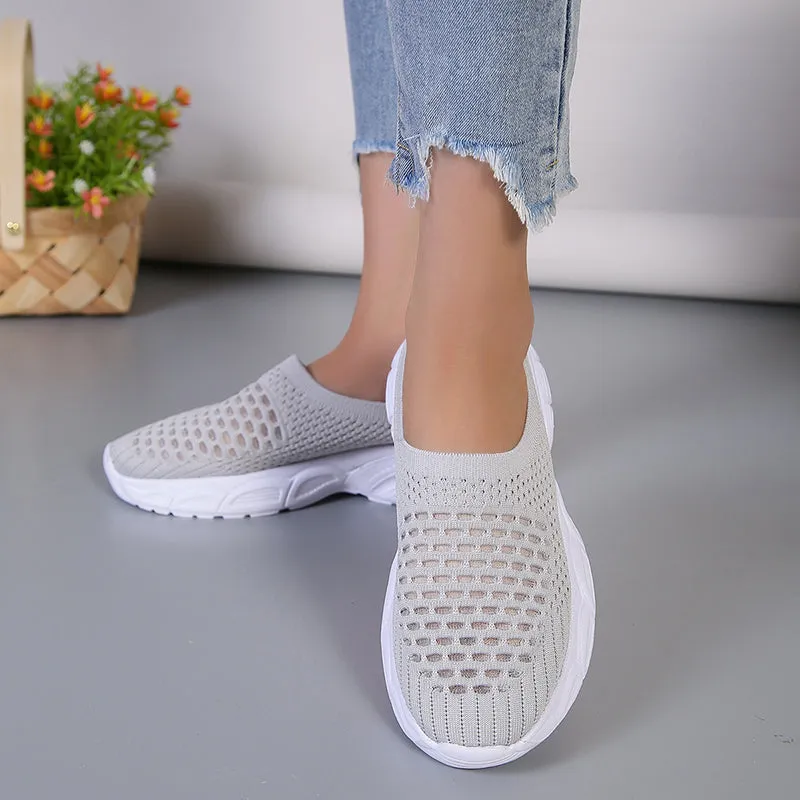 Women's Slip-On Mesh Platform Slippers